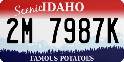 ID license plate 2M7987K