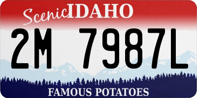 ID license plate 2M7987L
