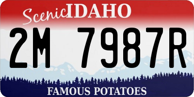 ID license plate 2M7987R