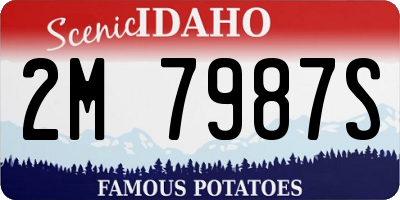 ID license plate 2M7987S