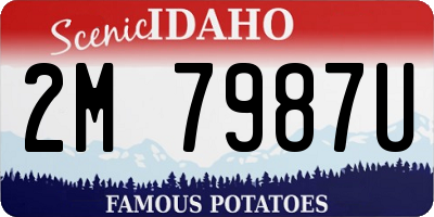 ID license plate 2M7987U