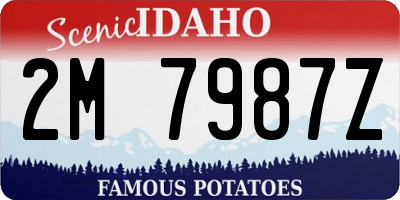 ID license plate 2M7987Z