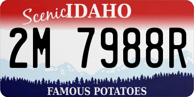 ID license plate 2M7988R