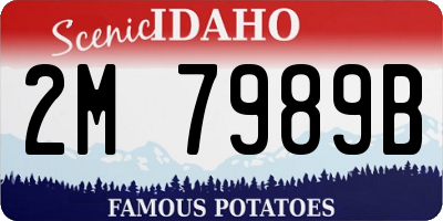 ID license plate 2M7989B