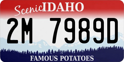 ID license plate 2M7989D
