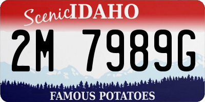 ID license plate 2M7989G