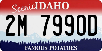ID license plate 2M7990D