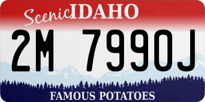 ID license plate 2M7990J