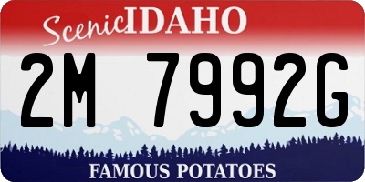 ID license plate 2M7992G