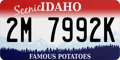 ID license plate 2M7992K