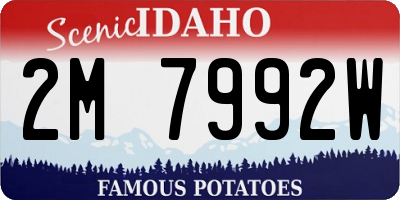 ID license plate 2M7992W