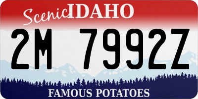 ID license plate 2M7992Z