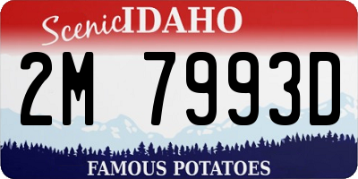 ID license plate 2M7993D