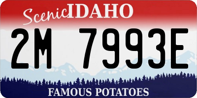 ID license plate 2M7993E