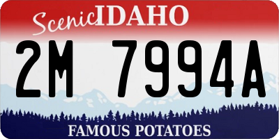 ID license plate 2M7994A