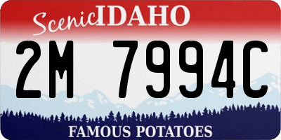 ID license plate 2M7994C
