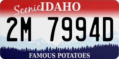 ID license plate 2M7994D