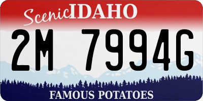 ID license plate 2M7994G