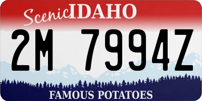 ID license plate 2M7994Z