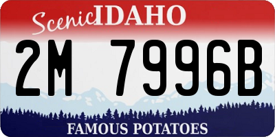 ID license plate 2M7996B