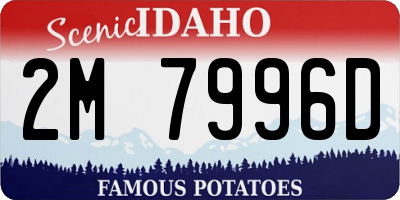 ID license plate 2M7996D
