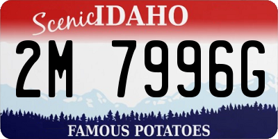 ID license plate 2M7996G