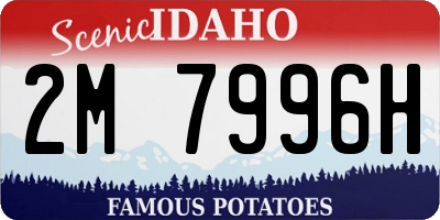 ID license plate 2M7996H