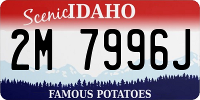 ID license plate 2M7996J