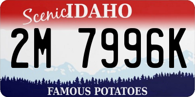 ID license plate 2M7996K