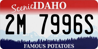 ID license plate 2M7996S