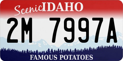 ID license plate 2M7997A