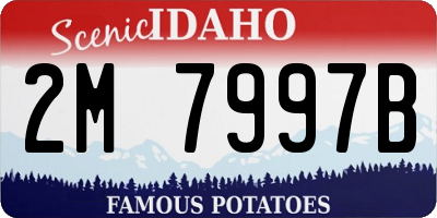 ID license plate 2M7997B
