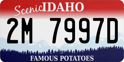 ID license plate 2M7997D