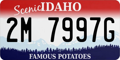 ID license plate 2M7997G