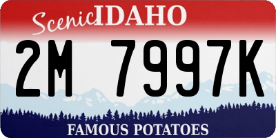 ID license plate 2M7997K