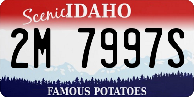 ID license plate 2M7997S