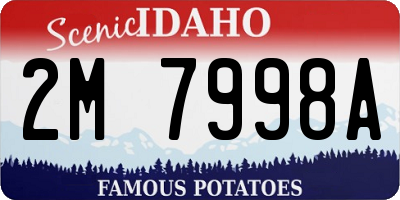 ID license plate 2M7998A
