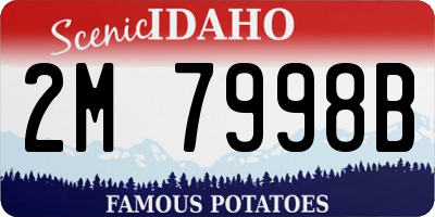 ID license plate 2M7998B