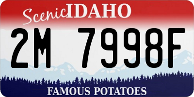 ID license plate 2M7998F