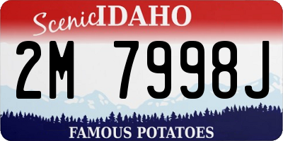 ID license plate 2M7998J