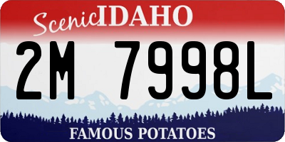 ID license plate 2M7998L