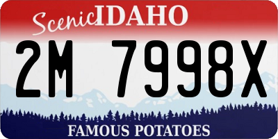 ID license plate 2M7998X