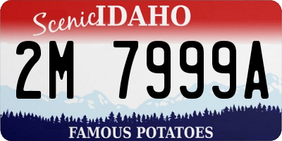 ID license plate 2M7999A