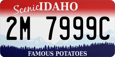 ID license plate 2M7999C