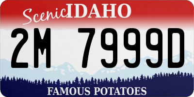 ID license plate 2M7999D