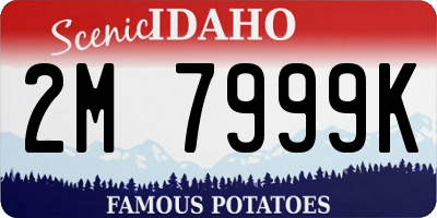 ID license plate 2M7999K