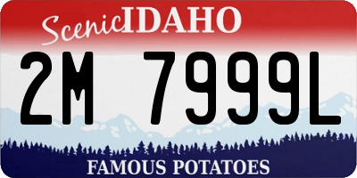 ID license plate 2M7999L