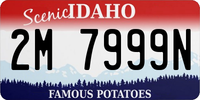 ID license plate 2M7999N