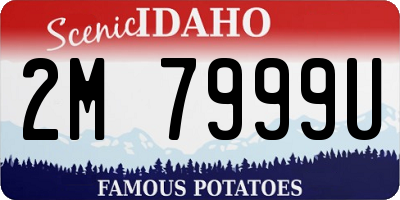ID license plate 2M7999U