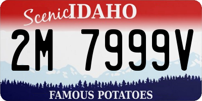 ID license plate 2M7999V